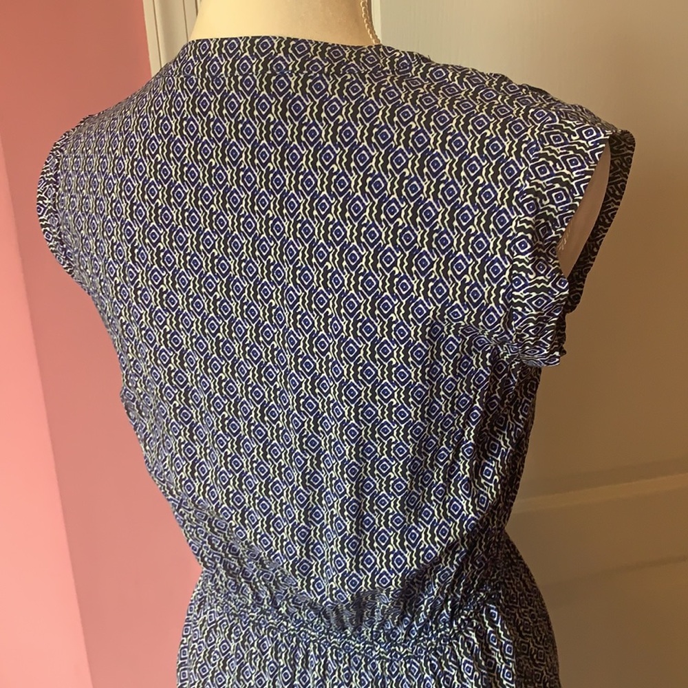 LOFT Aztec print mini sleeveless dress elastic waist buttoned front size XSP - Picture 8 of 10